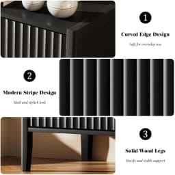 4 Drawer Dresser 31.5 Wide Fluted Front Metal Handles Bedroom Living Room Entryway Storage, Customized