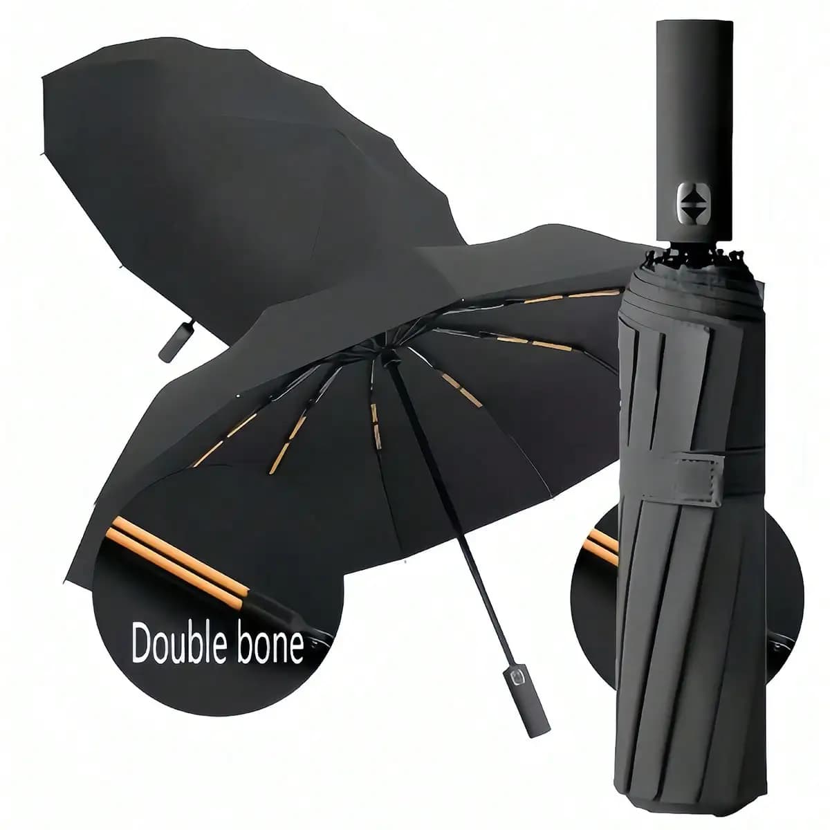 1pc Fully Automatic 24-Rib Windproof Compact Folding Umbrella, Dual Use Sunshade & Rainproof, Reinforced Multi-Function Travel Umbrella,Spring Summer Picks,Brides Maid Gifts,Room,Bedroom Decor,Beach,Travel,For Men,For Women,Vacation,Cute Stuff,Mother's