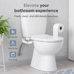Bidet Attachment for Toilet - Ultra-Slim Self Cleaning Fresh Cold Water Sprayer Bidets for Existing Toilets Seat Baday Beday Badette Bedette with Dual Nozzle for Feminine and Posterior Wash