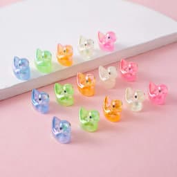 10-100pcs Tiny Electroplated Iridescent Resin Ducks Miniatures Figurines for Micro Garden Landscape DIY Home Potted Plant Decora