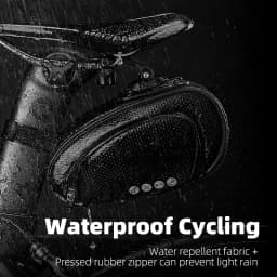 ROCKBROS Rainproof Bag Shockproof Bicycle Saddle Bag For Reflective Large Capacity Seat Post Tail Light Bag MTB Bike Accessories