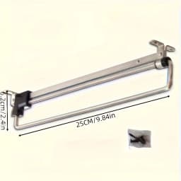 1pc Pull-Out Clothes Storage Rod Adjustable Foldable Metal Hanging Rail for Wardrobes Space-Saving Organizer Drying Racks