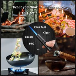 2/4PCS Butane Torch Lighters Windproof Long Jet Flame Refillable Pen Lighter Adjustable Flame for Candles Cooking BBQ Camping