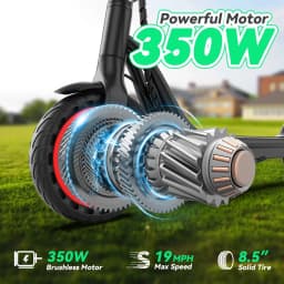 Electric Scooter for Kids,8.5inch Solid Tires,350W Motor,16mph Max Speed,up to 15miles Max Range,Dual Braking System,265lbs Load Capacity,Foldable, Lightweight & Portable