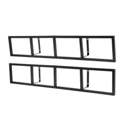 2PCS Wall Mount 34 Inch Media Storage Rack, CD DVD Organizer Metal Shelf, 34 Inch Black Cube Storage Media Shelf and Video Game Organizer
