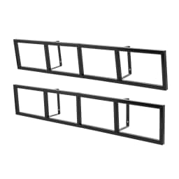 2PCS Wall Mount 34 Inch Media Storage Rack, CD DVD Organizer Metal Shelf, 34 Inch Black Cube Storage Media Shelf and Video Game Organizer
