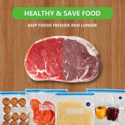 Handheld Vacuum Sealer with 5PCS Reusable Bags, Powerful Handheld Vacuum Machine, Portable Meal Saver, Keep Food Fresh, Rechargeable Portable Vacuum Machine for Meal Vegetable Fruit Preparation And Airtight Sealing Kitchen Storage