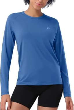 Pioneer Camp Hiking Long Sleeve T-shirt Rash Guard for Women Sun Shirts UPF 50+ SPF UV Protection Workout Tops Running Quick Dry