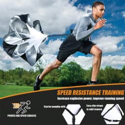 Speed Agility Training Set,Includes 12 Rung 20ft Adjustable Agility Ladder,12 Sports Cones,4 Steel Stakes,1 Resistance Parachute