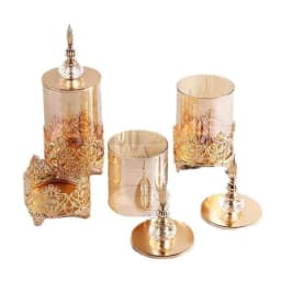 European Luxury Crystal Transparent Glass Decorative Jar Relief Storage Jewelry Box Cotton Candy Jar Creative Home Decoration