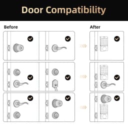 Viladepot Smart Lock Fingerprint Door Lock App Control Passcode Unlock Electronic Touchscreen Keypad Smart Door Handel