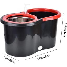360 Rotating Spin Mop Bucket Set Stainless Steel Wringer 3 Microfiber Mop Heads for Floor Cleaning