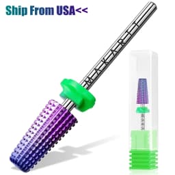 Makartt 5-in-1 Nail Drill Bits - 3/32" Shank Tungsten Carbide Tapered Bit for Fast Removal of Acrylic Nails, Hard Gel & Cuticles