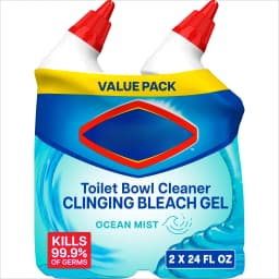 Toilet Bowl Cleaner Clinging Bleach Gel, Ocean Mist, 24 fl oz, 2 Pack