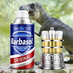 Dinosaur Park Vintage Shaving Cream Can Replica, Barbasol DNA Storage Device 1:1 Scale Dinosaur Movie Inspired Collectible Cosplay Prop
