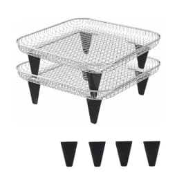 4/6/8Pcs Dewatering Rack Buffer Pad Air Fryer Silicone Feet Steam Protector For Dehydrator Racks Tabs Silica Gel Tray Bumpers