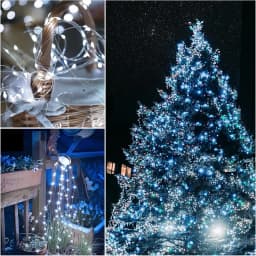 4Pcs/Pack 400 LED Solar Fairy Lights, Copper Wire String Lights with Solar Powered, 8 Lighting Modes, Outdoor/Indoor Lights for Garden, Patio, Wedding, Party & Holiday Decoration(Totaling 157.48 Feet ,Warm/Cool White/Muliticolor for Choose)