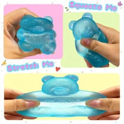 1/4pcs Soft Candy & Gumball Pattern Stress Relief Toys, Cute Bear Squeeze Ball, Malt Filling Squeeze Toys, Sensory Toys For Adults & Kids, Stress Relief Ball, Birthday Party Gifts