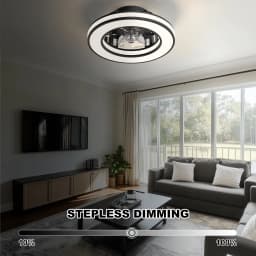 16 Inch LED Ceiling Fan Light with Remote Control Infinite Dimming 6 Levels of Wind Speed Living Room Bedroom Chandelier Fan