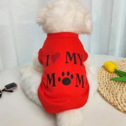 1pcs Lovely pet print vest new cat and dog T-shirt summer breathable clothes