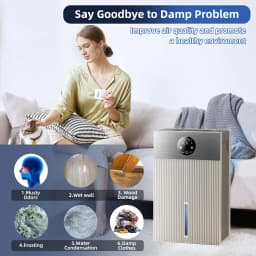Dehumidifier, 60 OZ Dehumidifiers for Home, Quiet Dehumidifier with Timer Sleep Mode Auto-Off 7 Colors for Bathroom, RV, Closet