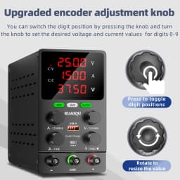 KUAIQU OCP OVP OUTPUT DC Power Supply 12V 24V 30V 10A Laboratory Adjustable Power Supply LED Lighting Sent from US Warehouse