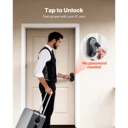 SucceBuy Fingerprint Door Lock Electronic Biometric Deadbolt with Touchscreen Auto Locking Anti-Peeking Password for Apartment