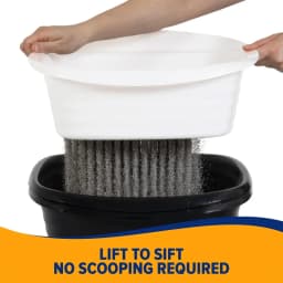 Large Sifting Litter Box, Scoop Tray with Microban, No-Mess Odor Control Easy Clean, Anti-Bacterial Multi-House