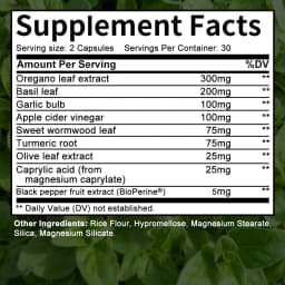Fungus Eliminator, Toe Nail Fungus Supplement with Wormwood & Caprylic Acid