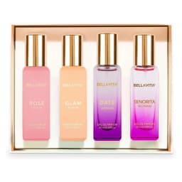 Bella Vita Luxury Women's Perfume Gift Set 4x20ml | Senorita, Rosé, Date, Glam Woman Eau de Parfum Travel Size