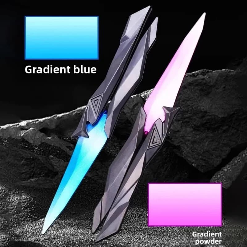 Valorant Singularity Butterfly Knife Foldable Replica Toy for Boys Plastic Model Collectible Melee Gear for Cosplay Gaming