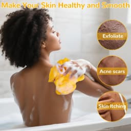 African Net Bath Sponge Exfoliating Shower Puff Foam Towel Stretch Body Scrubber Back Cleaning Sponge Soft Mesh Bath Net for Skin Exfoliation Daily Shower Body Care Accessories