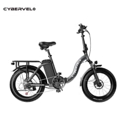 Cybervelo 1000W Electric Bike for Adults 48V 20.8Ah Large Removable Battery Foldable 20 Inch Fat Tire Urban Commuting Mars700