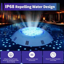 Swimming Pool RGB LED Pool Lights IP68 Waterproof AC12V 2500lm 45W RGB LED Pool Light with Remote Control