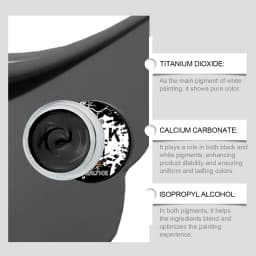 Eelhope Halloween Black White Body Paint Professional Face Body Art Makeup Smudge Proof Waterproof Body Paint for Costume Party