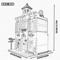 Creative Expert Street View Police Station Building Blocks Pet Store Model Assembly Sets Desk Decor Bricks Toys Gift For Adults