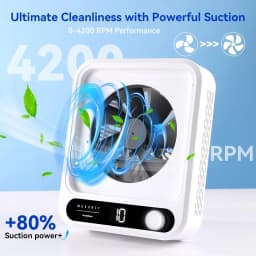 Makartt Nail Dust Collector - Professional Powerful Suction Larina Dust Collector Nail Tech LED Display, Adjustable Speed