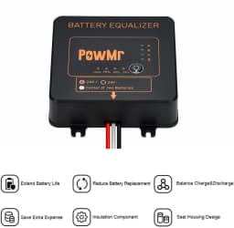 US Stock 24V 2×12V and 48V 4×12V or 8×12V or More Battery Equalizer Voltage Balancer Extend Batteries Life 1 Year and More for Batteries