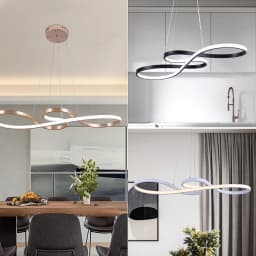 GreeLustr Modern Chandelier Pendant Light Acrylic Note Dimmable Led Ceiling Lamp Dining Living Room Hotel Decor Hanging Fixture