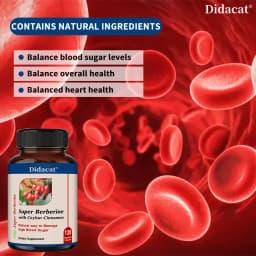 Berberine Capsules, with Ceylon Cinnamon, Energy, Heart & Metabolism Support, Balance Blood Sugar Levels