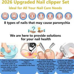 Electric Automatic Nail Clipper & Trimmer - Oblique Nail Clippers (2026 Improved Set) 3-in-1 Nail Grinder with LED Light & 3 Speeds|Gentle for Toenails&Fingernails|Ideal for Seniors, Adults & Babies