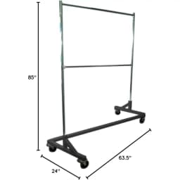 Test link only. Do not make a purchase. We will not ship the goods if you make a purchase!!!!!!GR600-EH Deluxe Commercial Grade Rolling Z Garment Rack, 400lb acity, 63" Length with Add-On Extra Double Rail, Adjustable Heigh