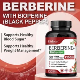 Berberine Supplement 1200mg - Ultra Pure 98% Berberine HCL - Healthy Weight Management, Immune Support - Non GMO