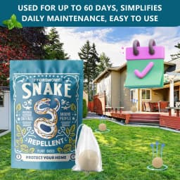 Snake Repellent for Yard, Snake Away Repellent for Outdoors, Pet Safe Snakes Repellent, Garden Snake Deterrent, Keep Snakes Out of Backyard, Garage, House-20 Balls