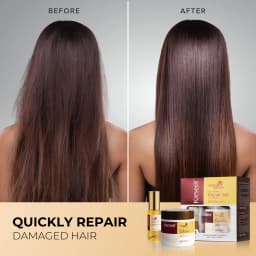 Karseell 2pcs Set Collagen Hair Mask 500ml 16.9 fl.oz + Argan Oil Hair Serum 50ml 1.69 fl.oz for Dry Damaged Hair All Hair Types