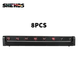 SHEHDS 2/4/8PCS Beam LED 8x12W RGBW Bar Moving Head Stage Lighting DMX512 For DJ Disco Party Night Club Stage Equipment