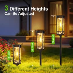 Solar Pathway Lights Outside Waterproof Walkway Light Solar Powered Landscape Lights for Driveway Lawn Patio Sidewalk Yard