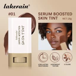 Skin Tint Foundation Stick Moisturizing & Non-Sticky Concealer Base Foundation Boosted Smooth Makeup Stick Woman Cosmetics