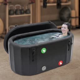 150x80x67cm Inflatable Ice Bathtub for Athletes, 370L Large Capacity Cold Water Bath Tub for Muscle Recovery, Portable PVC Ice Bath Tub with Pump & Repair Kit, Durable Leakproof for Home Gym Outdoor Spa