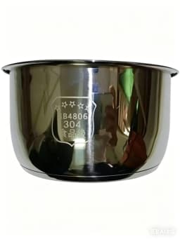 Rice Cooker Inner Bowl Compatible With Zojirushi NS-WAC10 NS-TGQ10 NS-WXQ10 NS-TSC10, 304 Stainless Steel Replacement Inner Pot(